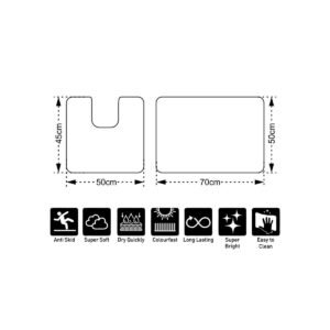OBSESSIONS Anti-Skid Polyester Bathmat and Contour Set Brown - Image 4
